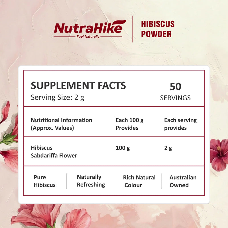 NutraHike Organic Hibiscus Powder 100g