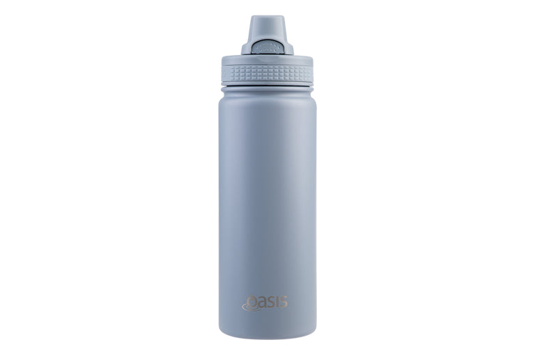 Oasis Challenger Insulated Quick Release Sports Bottle 1.1L Hazy Blue - Double Wall Stainless Steel