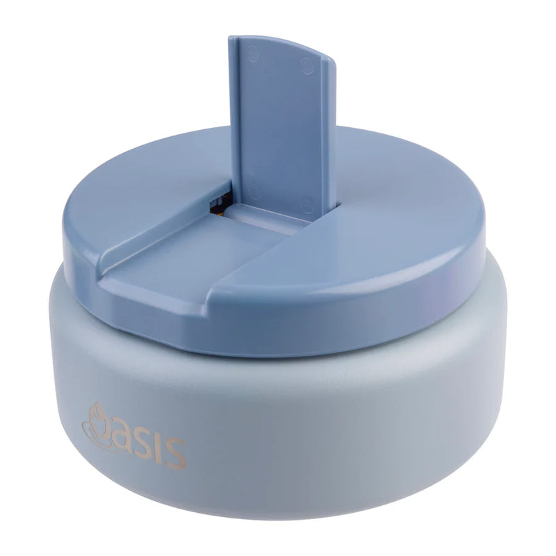 Oasis Double Wall Food Flask Quick Release lid Hazy Blue 230ml