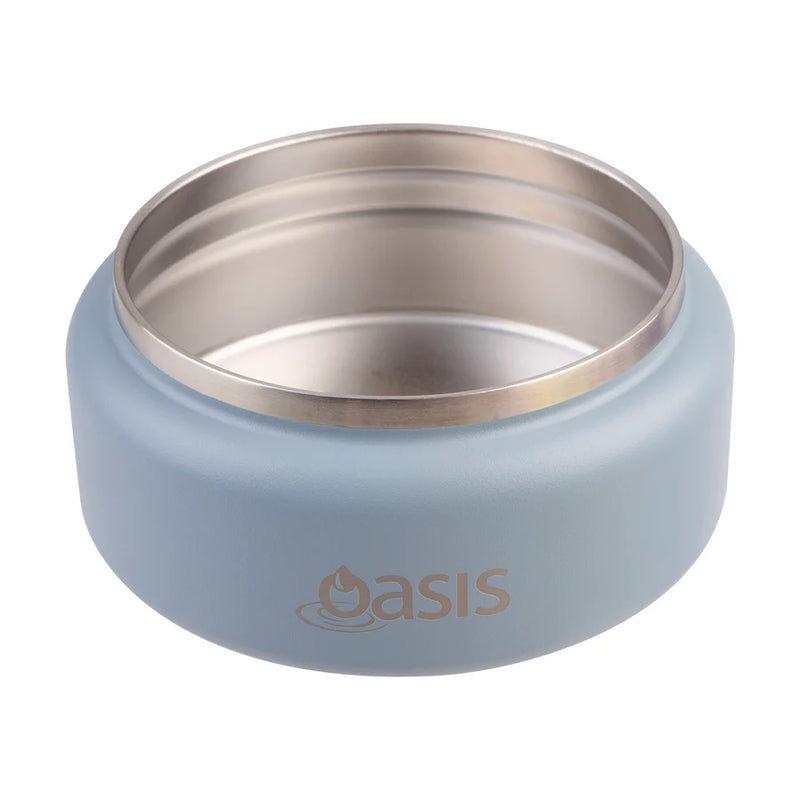 Oasis Double Wall Food Flask Quick Release lid Hazy Blue 230ml
