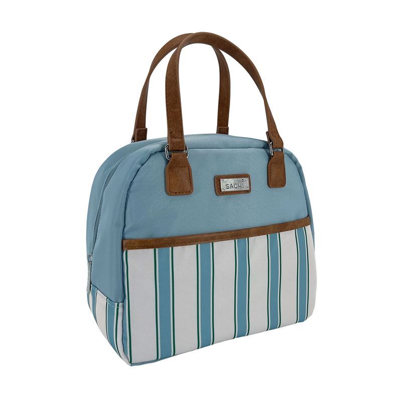 Sachi Insulated Lunch Bag – Hazy Blue Stripes