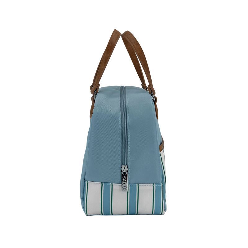 Sachi Insulated Lunch Bag – Hazy Blue Stripes