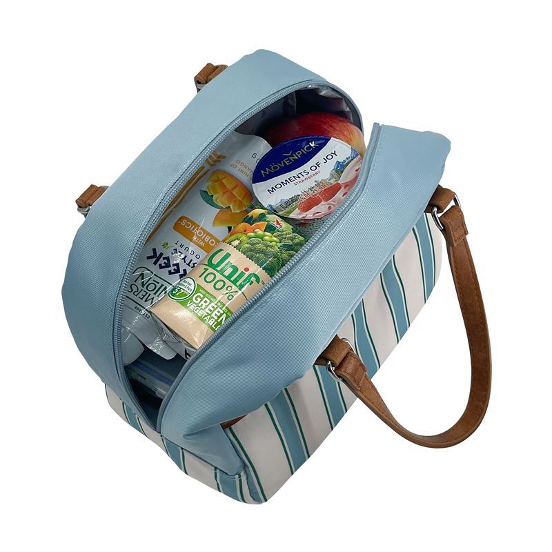 Sachi Insulated Lunch Bag – Hazy Blue Stripes