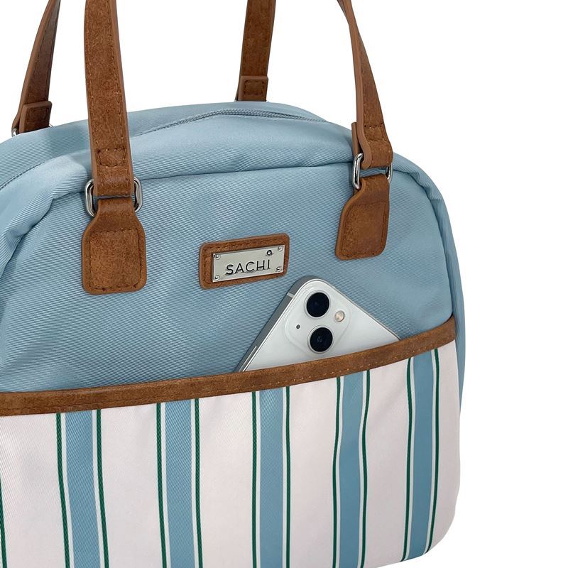 Sachi Insulated Lunch Bag – Hazy Blue Stripes