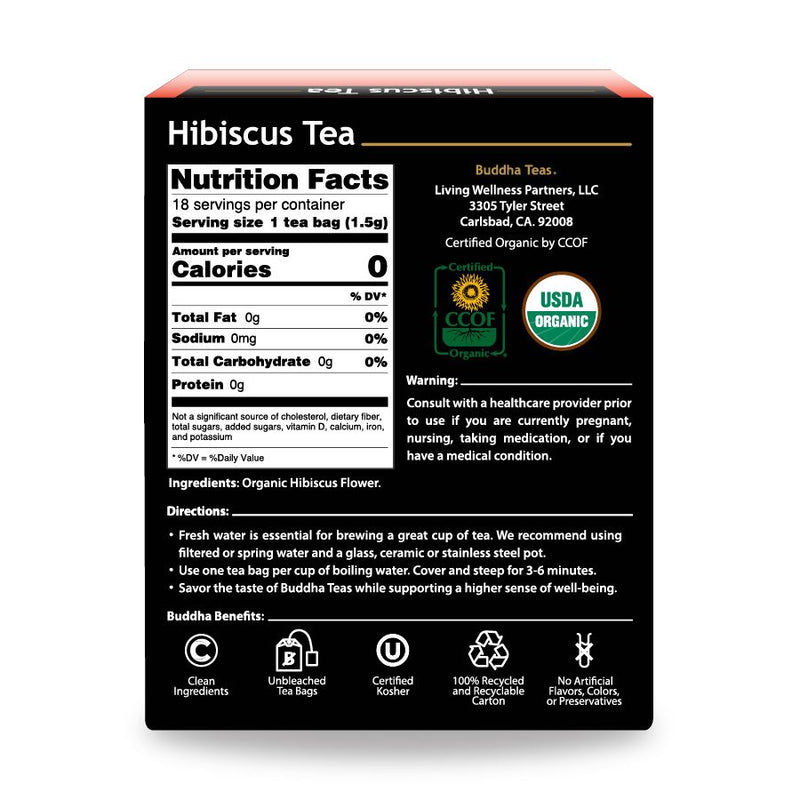 Buddha Teas Organic Hibiscus Tea 18tb