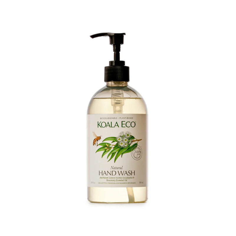Koala Eco Natural Hand Wash With Lemon, Eucalyptus + Rosemary 500ml | Biodegradable, Plant Based, Australian Made,