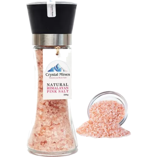 CRYSTAL MINES HIMALAYAN SALT GRINDER 200g