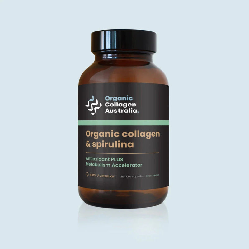 Organic Collagen Australia Organic Collagen & Spirulina Antioxidant PLUS Metabolism Accelerator 120 caps