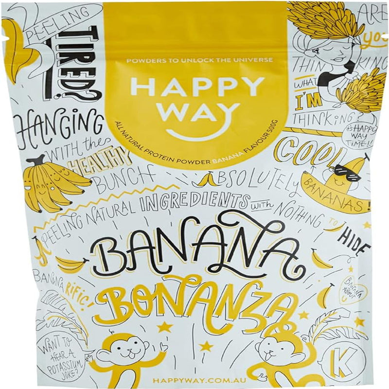 Happy Way Whey Protein Powder Banana 500g