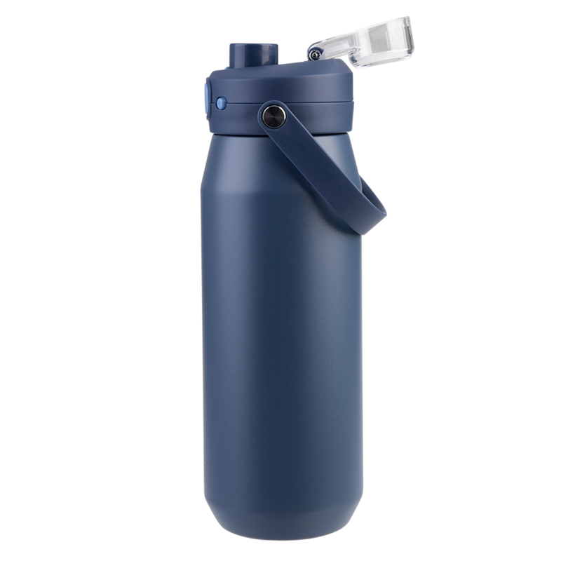 Oasis Ceramic Lined S/S Wall T/Wall INS. Capri Drink Bottle W/ Quick Release Lid 750ml (Indigo)