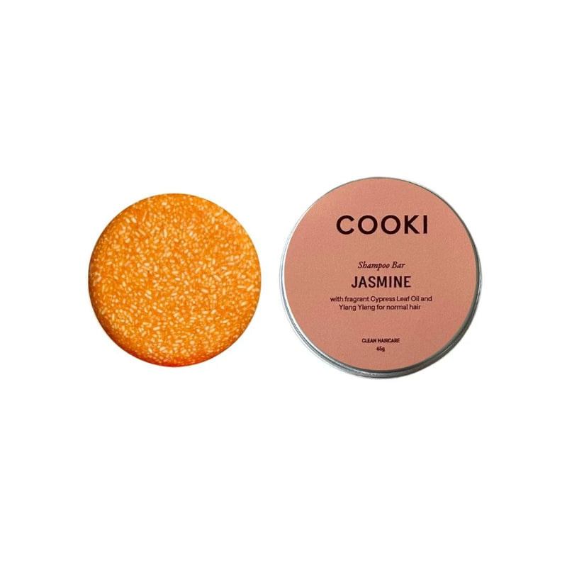 Cooki Haircare Jasmine & Cypress Shampoo Bar With Tin 65g