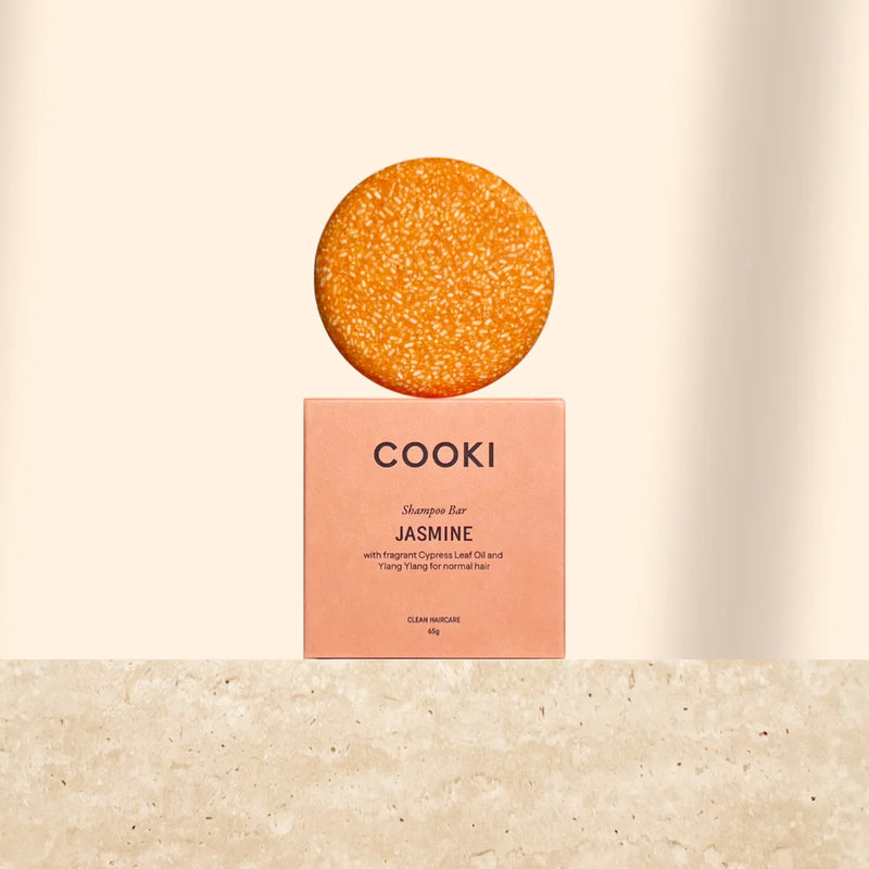 Cooki Haircare Jasmine & Cypress Shampoo Bar With Tin 65g