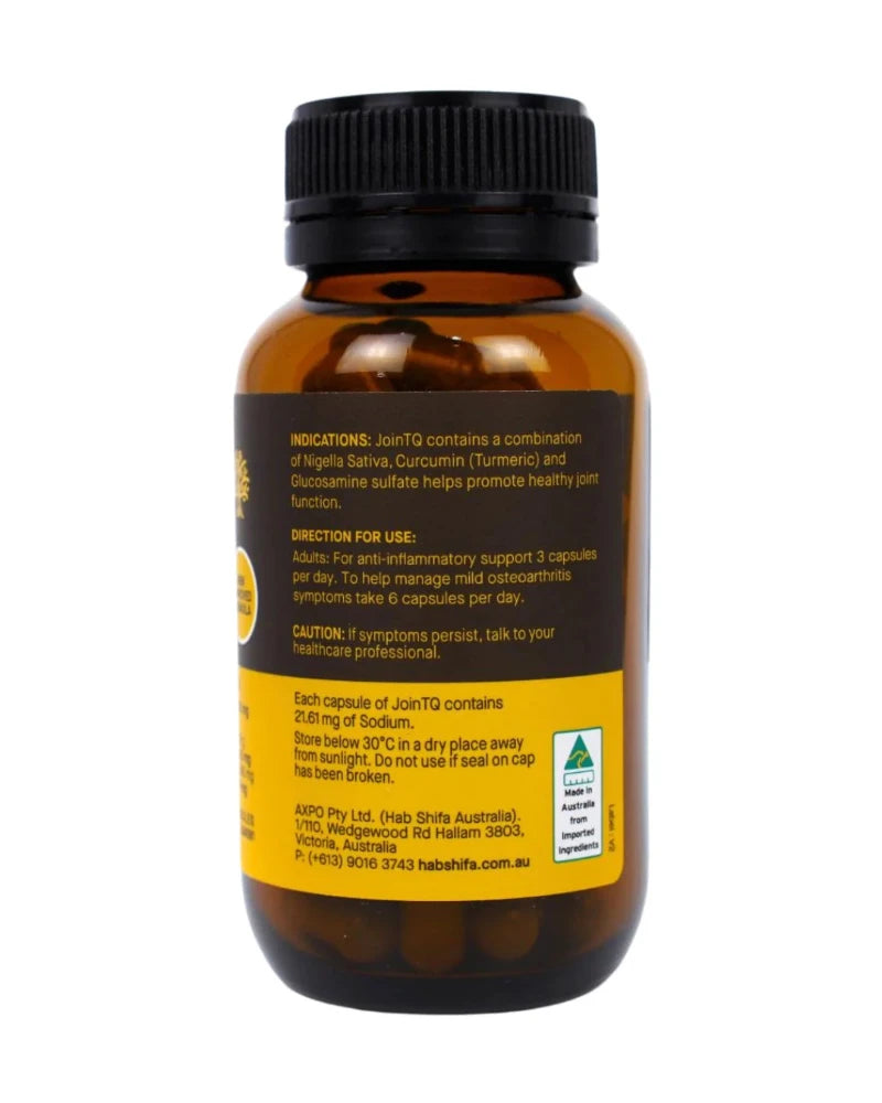 Hab Shifa Joint TQ Organic Black Seed with Glucosamine and Curcumin 60 Cap