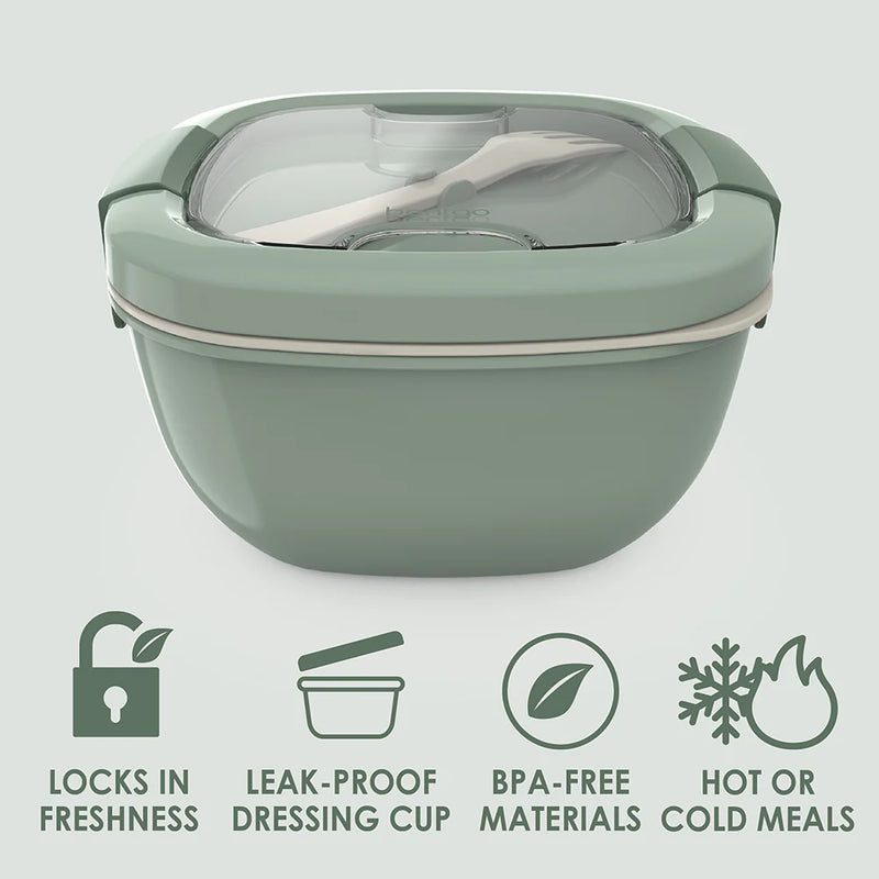 Bentgo All-In-One Salad Container Khaki Green