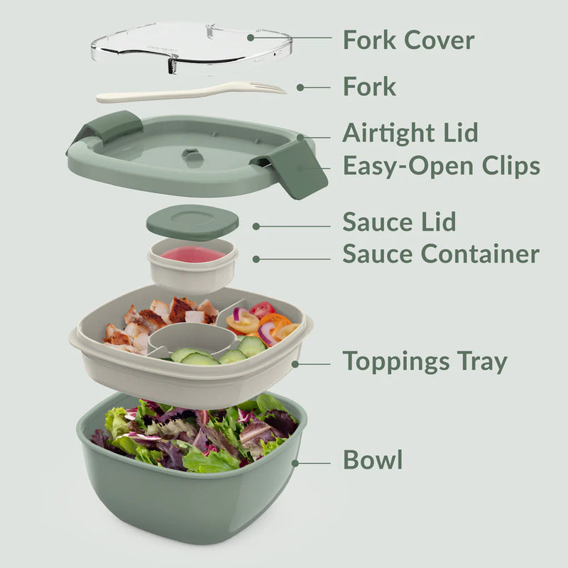 Bentgo All-In-One Salad Container Khaki Green