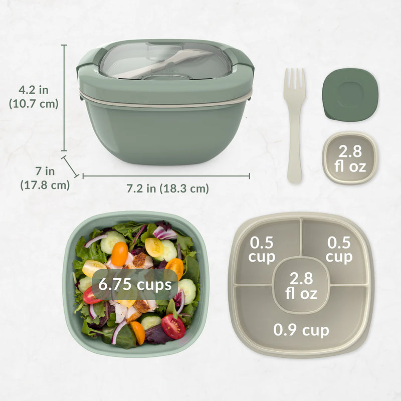 Bentgo All-In-One Salad Container Khaki Green