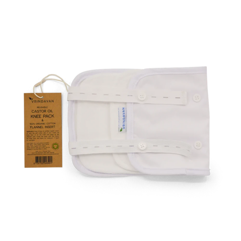 Vrindavan Castor Oil Knee Pack White