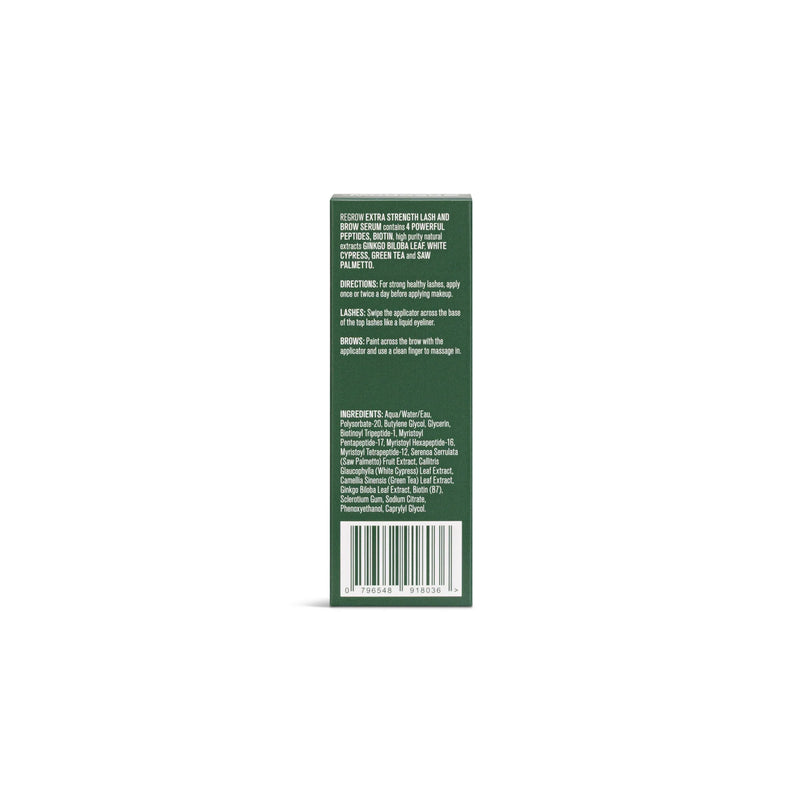 Regrow Natural Extra Strength Lash & Brow Serum With Biotin, Saw Palmetto, White Cypress & Green Tea 5ml | Vegan Friendly, Cruelty Free, Australian Made
