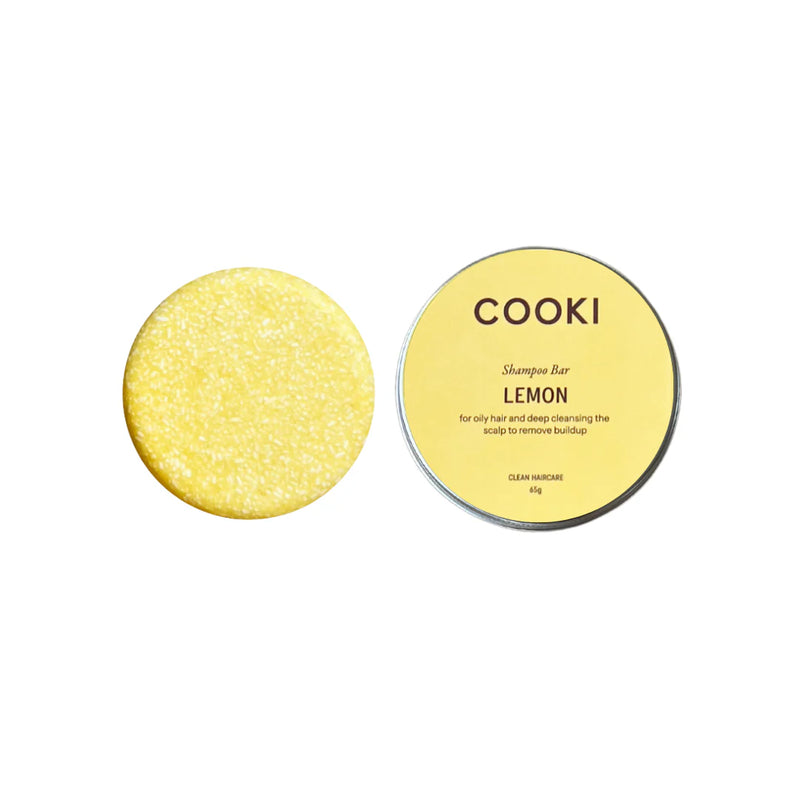 Cooki Haircare Lemon Shampoo Bar With Tin 65g