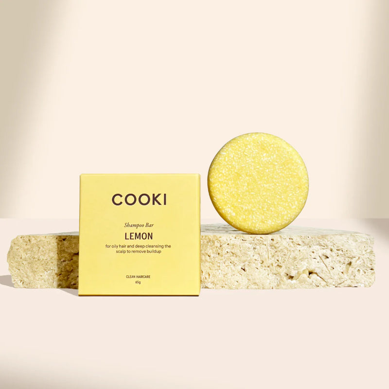Cooki Haircare Lemon Shampoo Bar With Tin 65g