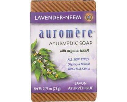 Auromere Ayurvedic Soap with Neem Lavender 78g