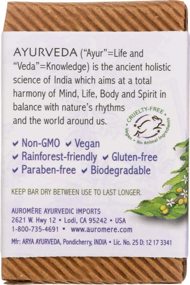Auromere Ayurvedic Soap with Neem Lavender 78g