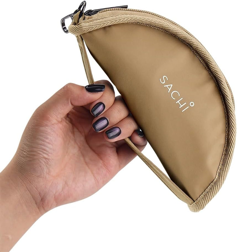 Sachi Pup Bowl Portable Folding Dog Bowl Latte