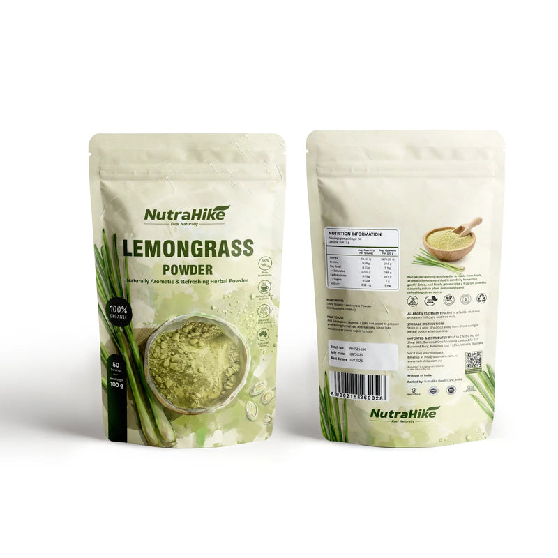 NutraHike Organic Lemongrass Powder 100g