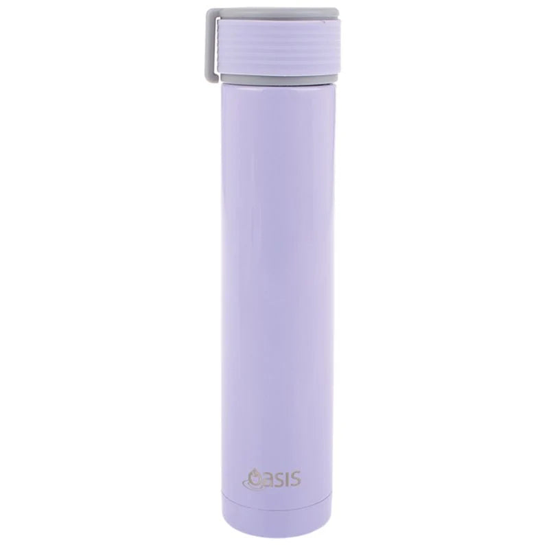 Oasis Skinny Mini Stainless Steel Double Wall Insulated Drink Bottle 250ml Lilac