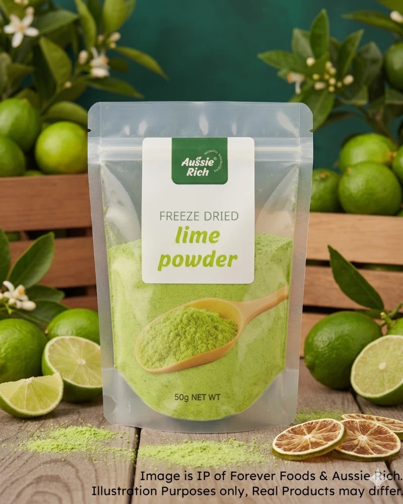 Aussie Rich Freeze Dried Organic Lime Powder 50g