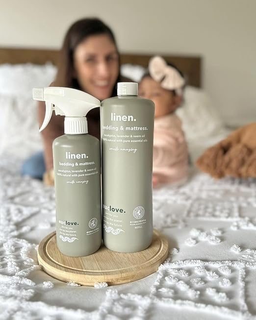 EL Natural Linen & Bedding Spray – 300 ml | Vegan Linen & Mattress Freshener with Neem, Eucalyptus & Lavender