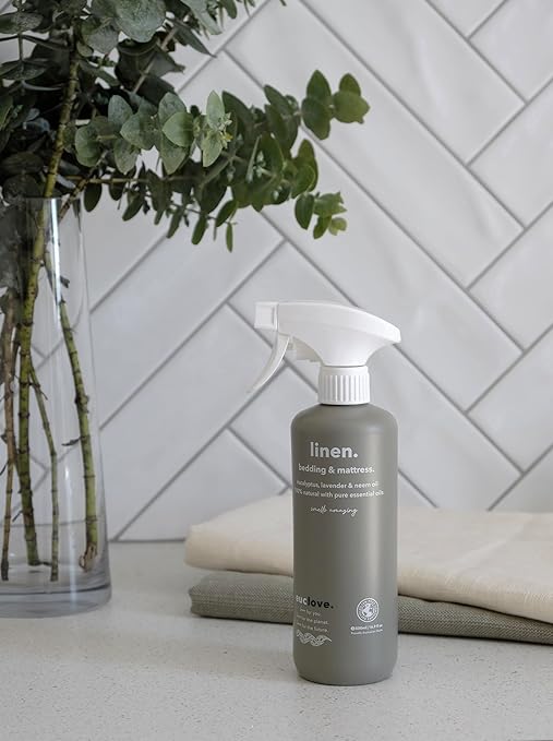 EL Natural Linen & Bedding Spray – 300 ml | Vegan Linen & Mattress Freshener with Neem, Eucalyptus & Lavender