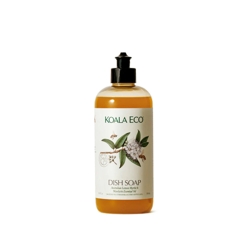 Koala Eco Natural Dish Soap With Lemon Myrtle + Mandarin 500ml | Biodegradable, Plant Based, Australian Made