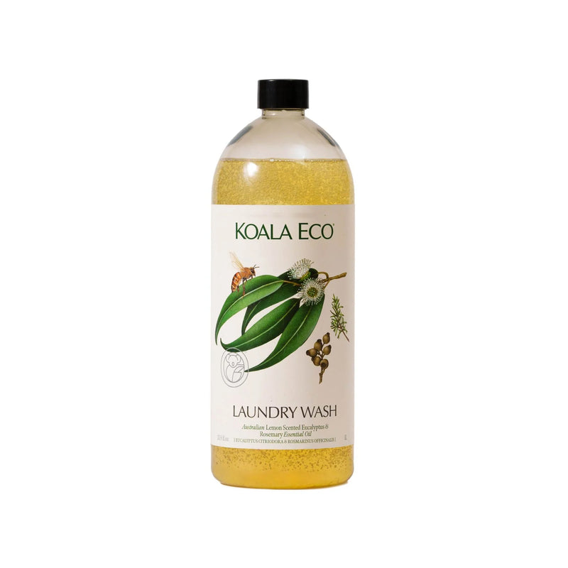 Koala Eco Natural Laundry Wash Lemon Scented Eucalyptus & Rosemary 1L | Biodegradable, Plant Based, Australian Made, Vegan