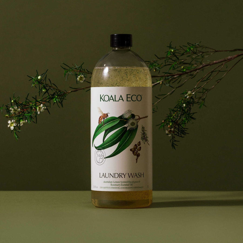 Koala Eco Natural Laundry Wash Lemon Scented Eucalyptus & Rosemary 1L | Biodegradable, Plant Based, Australian Made, Vegan