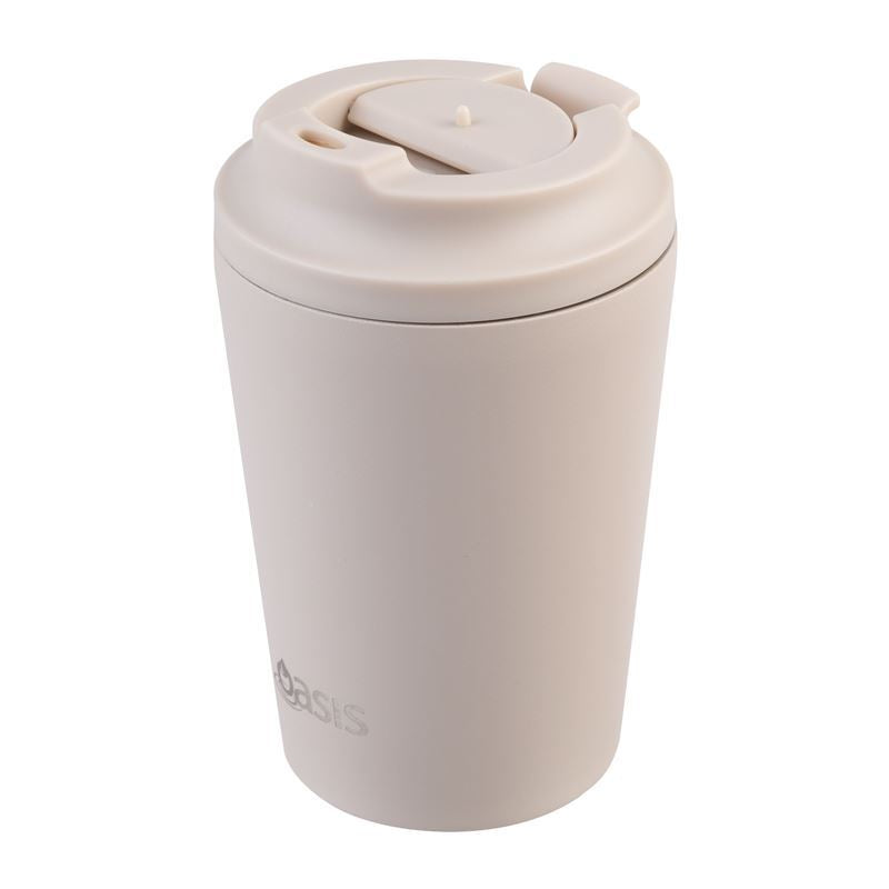 Oasis Ceramic Lined S/S D/Wall Insulated Coffee Cup Oat 360ml