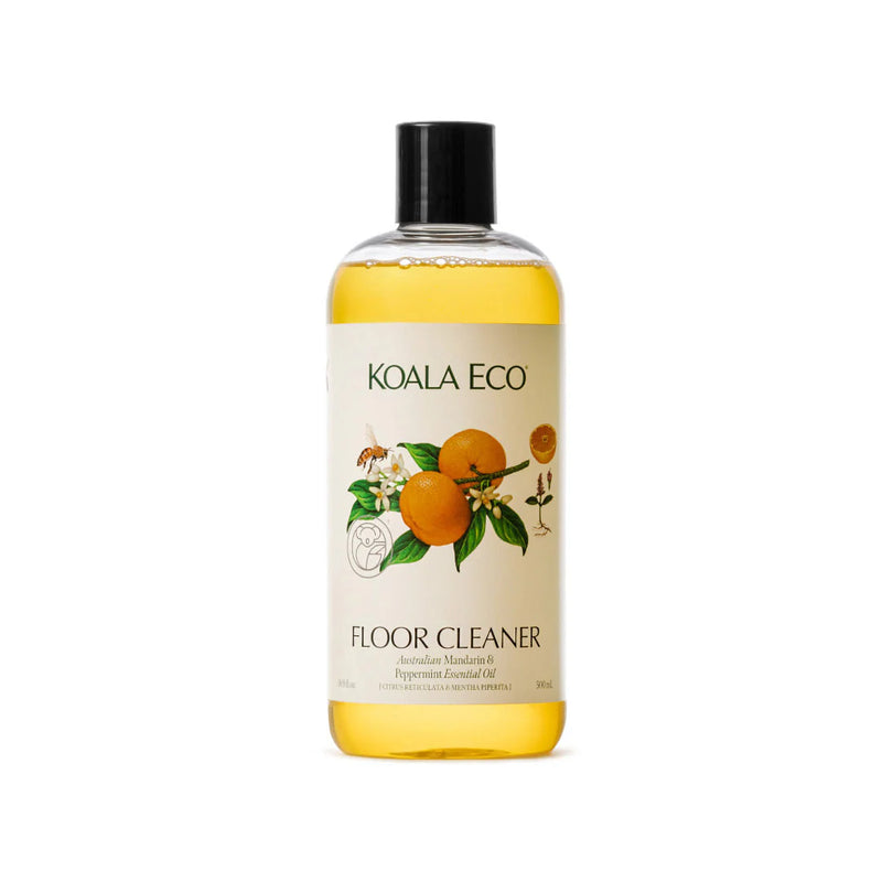 Koala Eco Natural Floor Cleaner With Mandarin + Peppermint 500ml | Biodegradable, Plant Based, Australian Made, Vegan