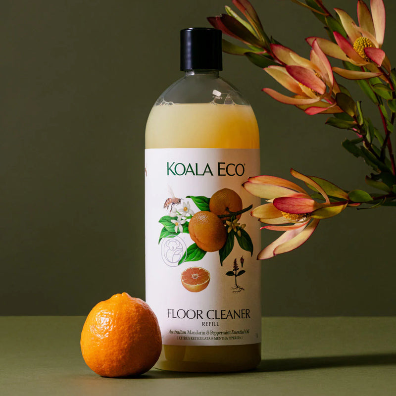 Koala Eco Natural Laundry Wash With Mandarin + Peppermint 1L | Biodegradable, Plant Based, Australian Made, Vegan