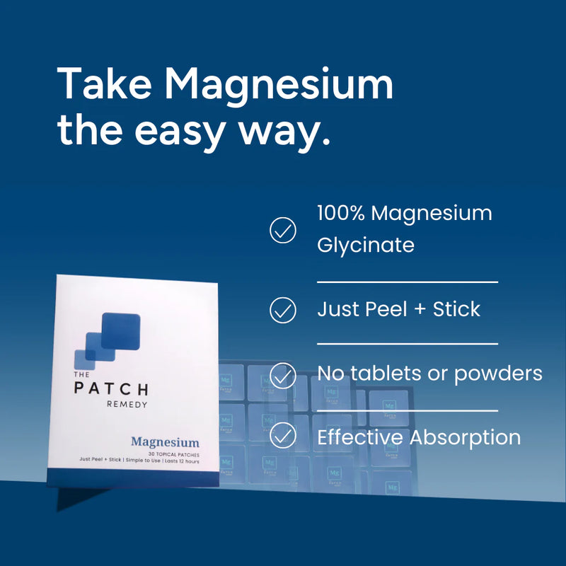 The Patch Remedy Magnesium 30 Patches – Convenient Magnesium Support Patches for Daily Wellness