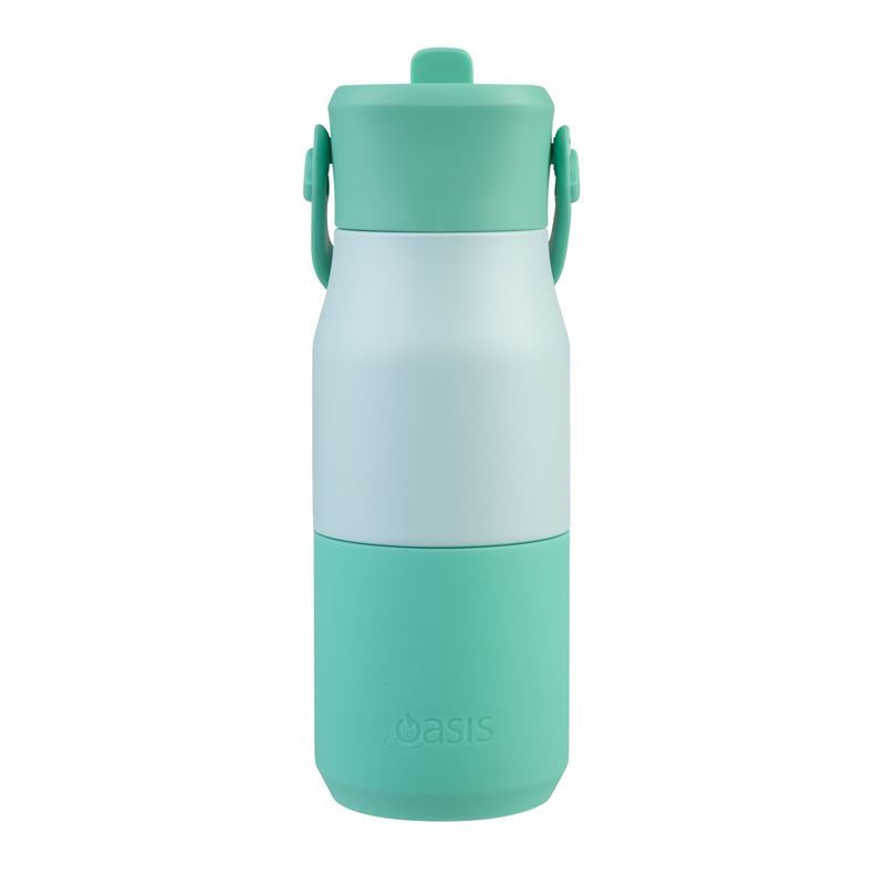 Oasis S/S D/Wall Ins. 'JNR' Drink Bottle Sipper 400ml Mint