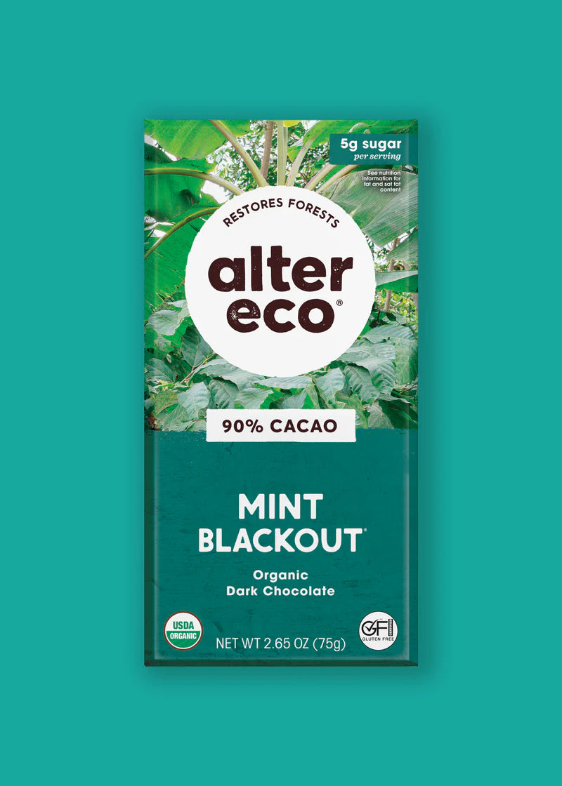 ALTER ECO Chocolate Organic Dark Mint Blackout 75g