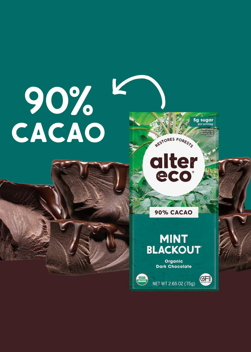 ALTER ECO Chocolate Organic Dark Mint Blackout 75g