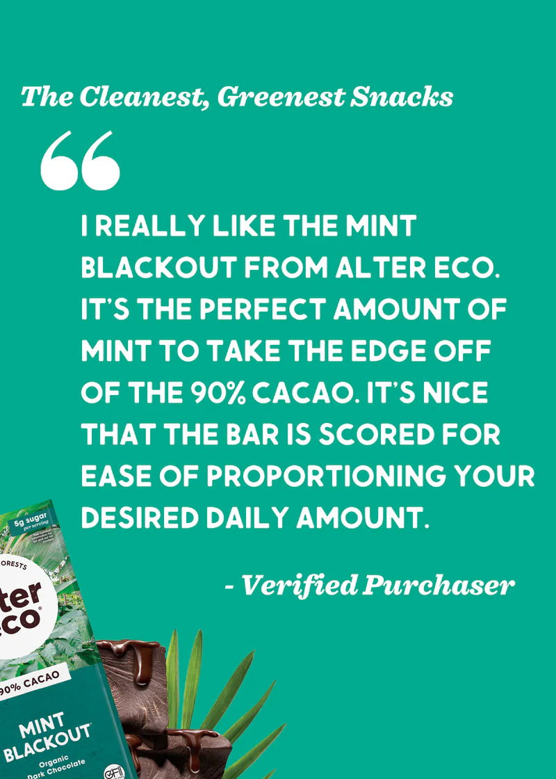 ALTER ECO Chocolate Organic Dark Mint Blackout 75g