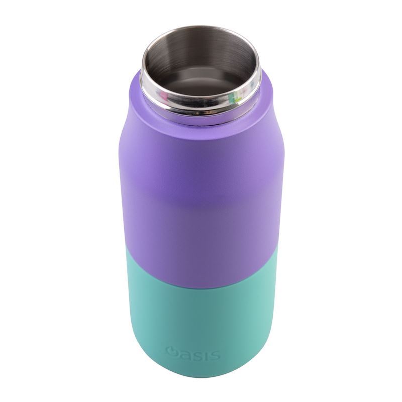 Oasis Junior Insulated Sipper Drink Bottle 400ml Mermaid Purple - Double Wall Stainless Steel Kids Thermos