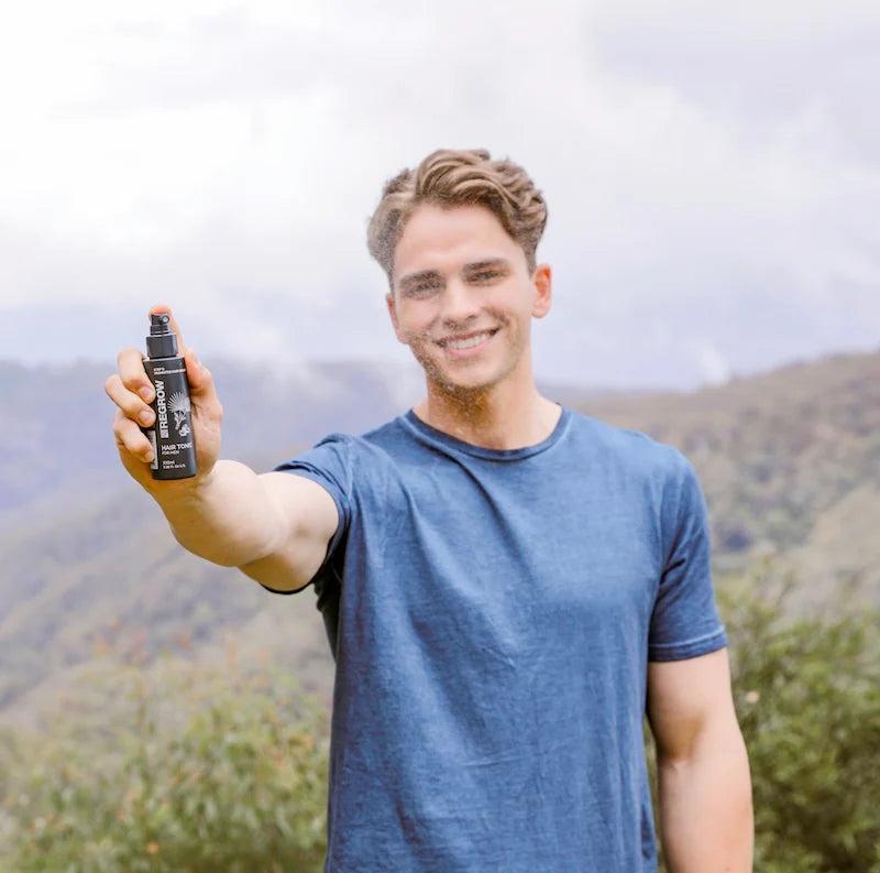 Regrow Natural Hair Tonic For Men 100ml | Vegan Friendly, Cruelty Free, Australian Made, Silicone, Sulfate and Paraben Free