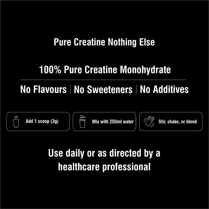 Pure creatine monohydrate no additives no flavours NutraHike