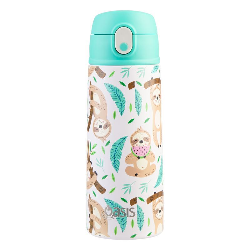 Oasis Kids 550 ml Insulated Water Bottle – Sleepy Sloths (Double-Wall / BPA-Free)