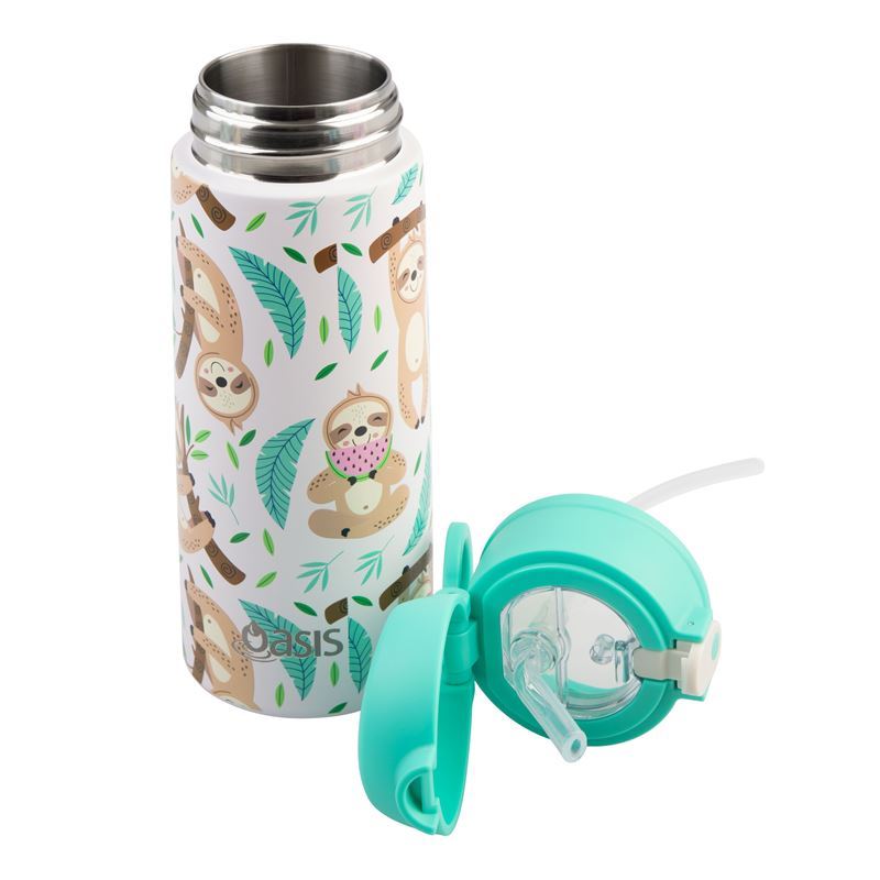 Oasis Kids 550 ml Insulated Water Bottle – Sleepy Sloths (Double-Wall / BPA-Free)