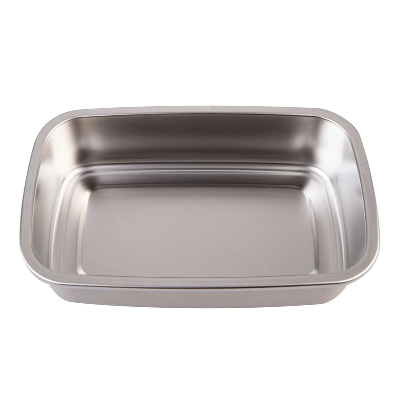 Oasis Microwave Safe Rectangular Stainless Steel Container 700ml - Oat