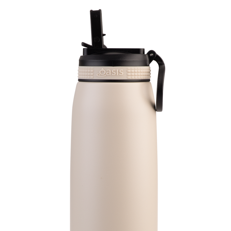 Oasis Stainless Steel Double Wall Insulated Sports Bottle 780ml – Oat | Large Capacity Vacuum Sports Drink Bottle